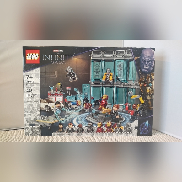 Lego 76216 Iron Man Armory The Infinity Saga Marvel Studios Building Toy NWT - Picture 2 of 4